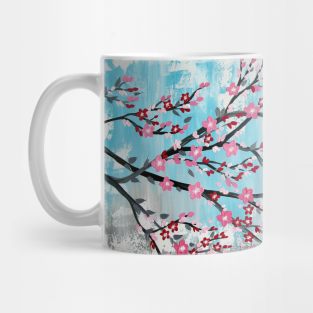 Turquoise Cherry Blossoms Mug